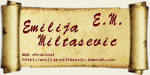 Emilija Miltašević vizit kartica